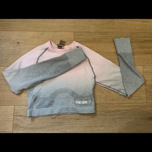Gymshark Ombré Seamless long sleeve crop top